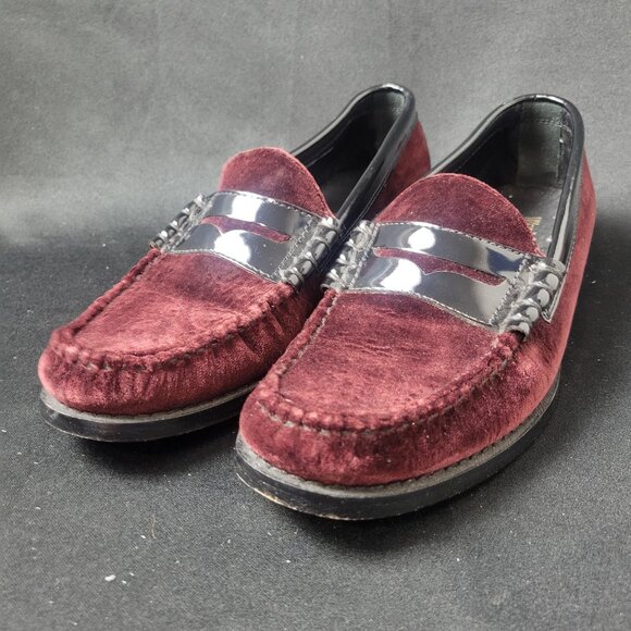 WEEJUNS GH Bass Velvet Penny Loafer Men 8D Larson Smoking Shoes Holiday Party GH BASS WEEJUNS LARSON Men 10-D Black Velvet Slip On Penny  main image 4